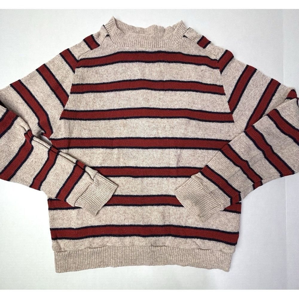 VTG‎ 60s Clayton Sweater Mens Small Wool Blend Striped Long Sleeve GUC